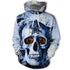 halloween Hoodies unisex Casual Scary Halloween 2019 Slim Fit Sweatshirt Skull Ghost - menochic